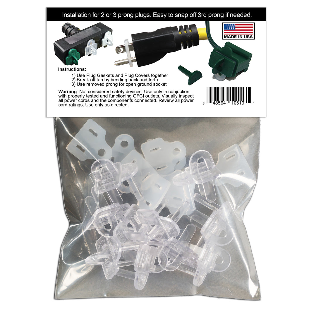 Weatherproof Gaskets & Plug Covers - 10 Pack