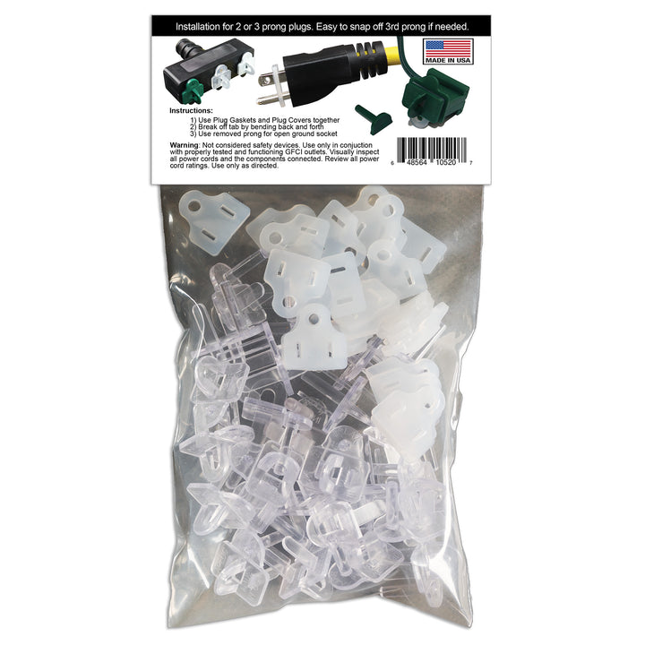Weatherproof Gaskets & Plug Covers - 25 Pack