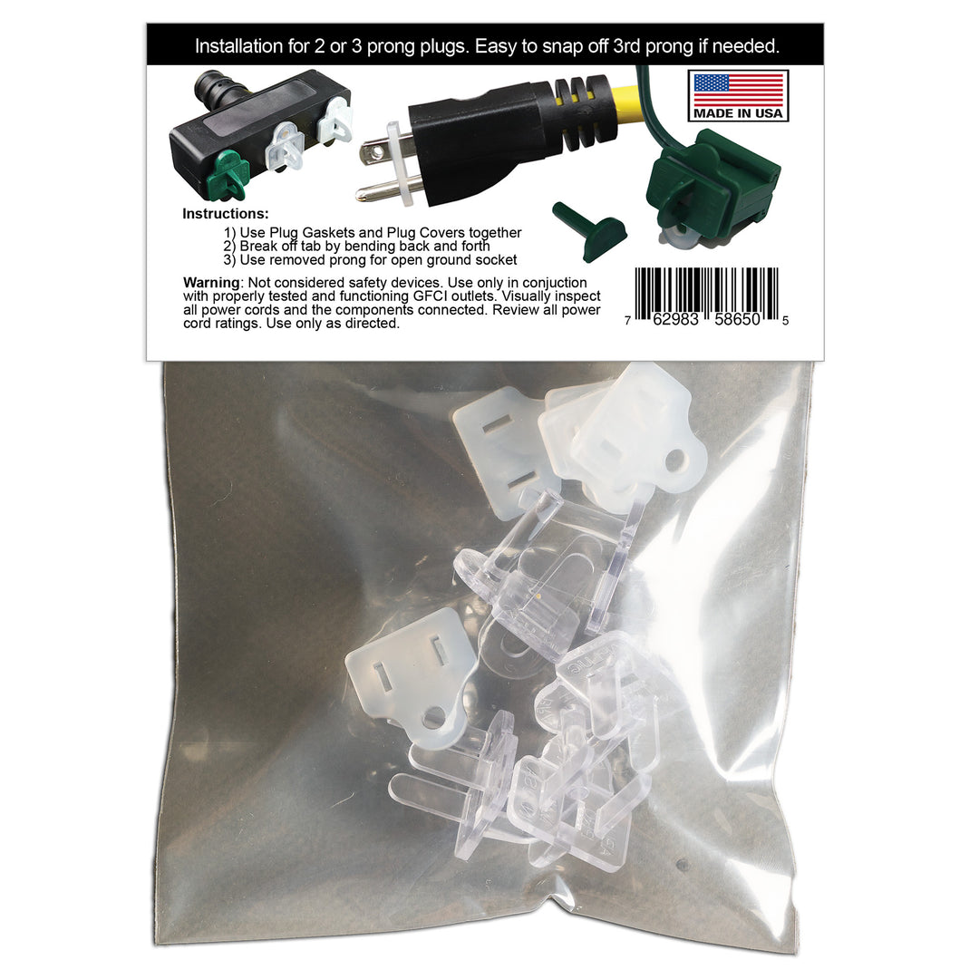 Weatherproof Gaskets & Plug Covers - 5 Pack