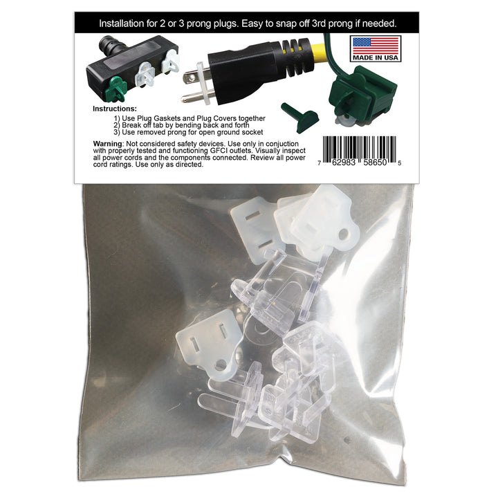 Weatherproof Gaskets & Plug Covers - 5 Pack