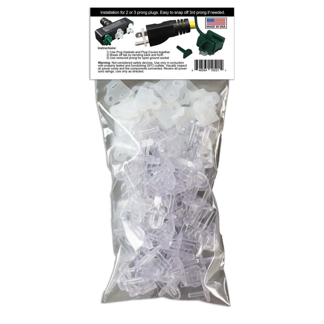 Weatherproof Gaskets & Plug Covers - 50 Pack