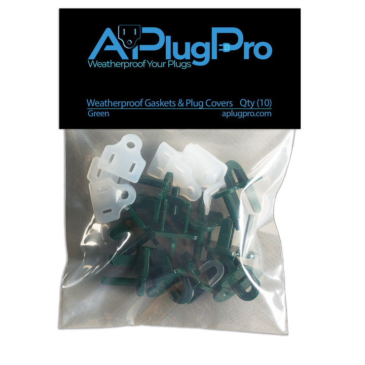 Weatherproof Gaskets & Plug Covers - 10 Pack