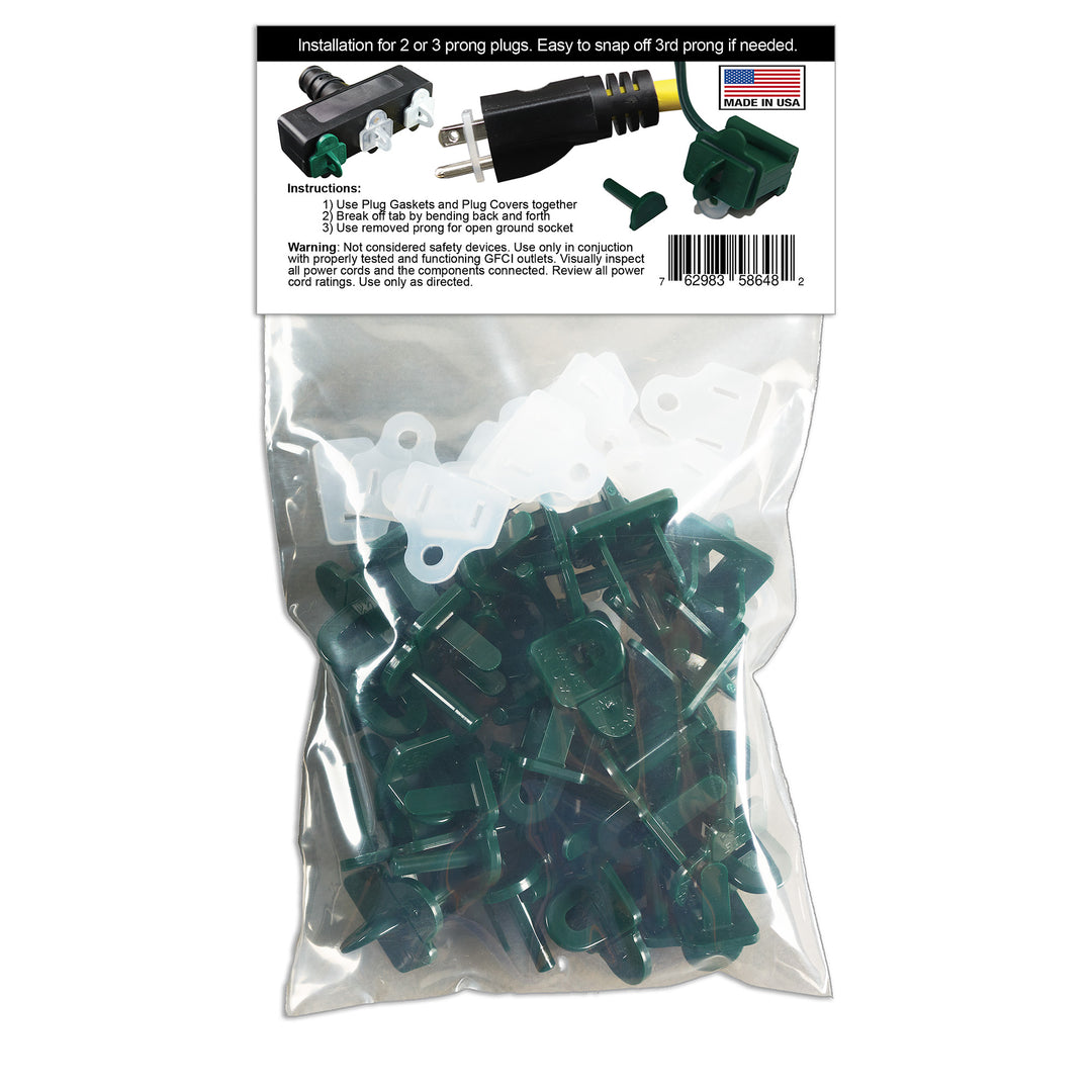 Weatherproof Gaskets & Plug Covers - 25 Pack