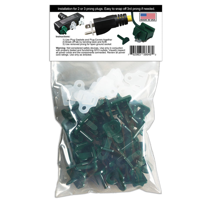 Weatherproof Gaskets & Plug Covers - 25 Pack