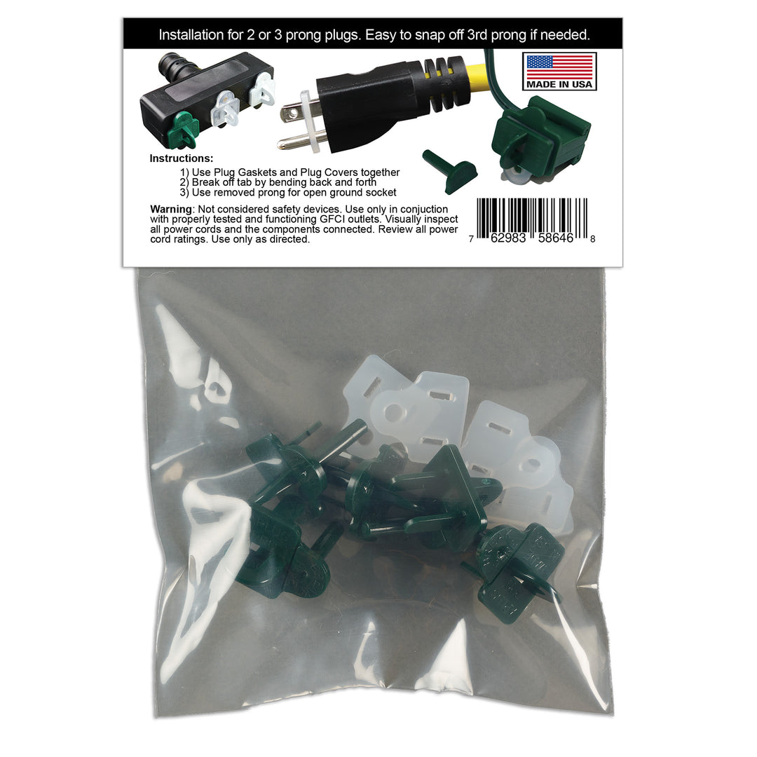 Weatherproof Gaskets & Plug Covers - 5 Pack