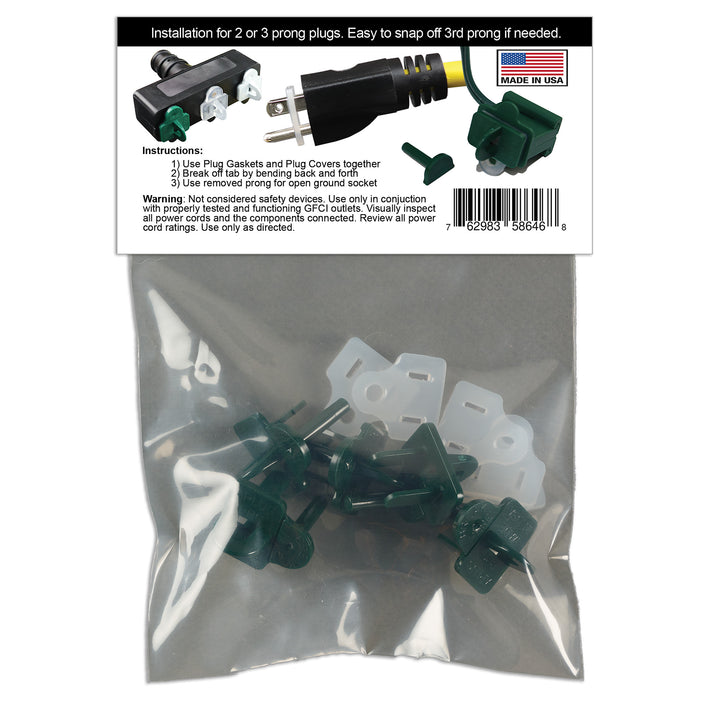 Weatherproof Gaskets & Plug Covers - 5 Pack