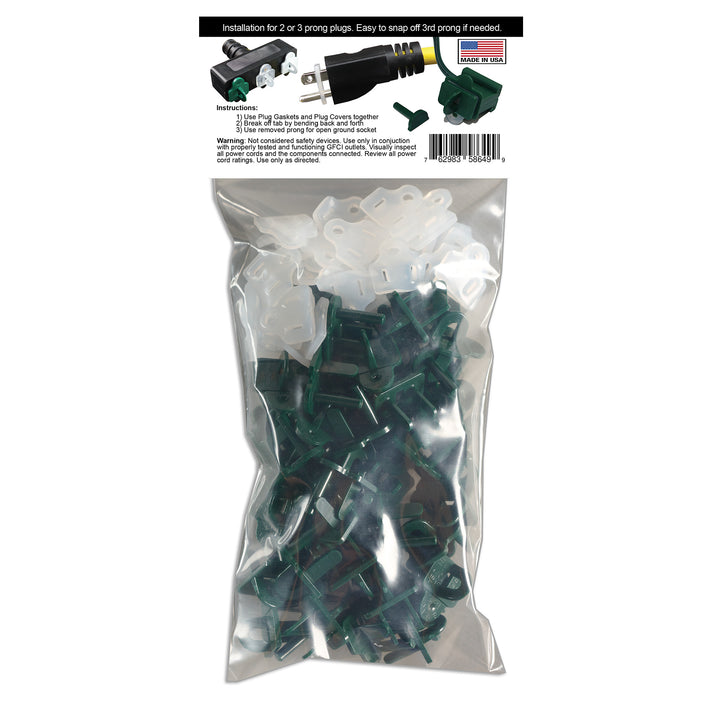 Weatherproof Gaskets & Plug Covers - 50 Pack