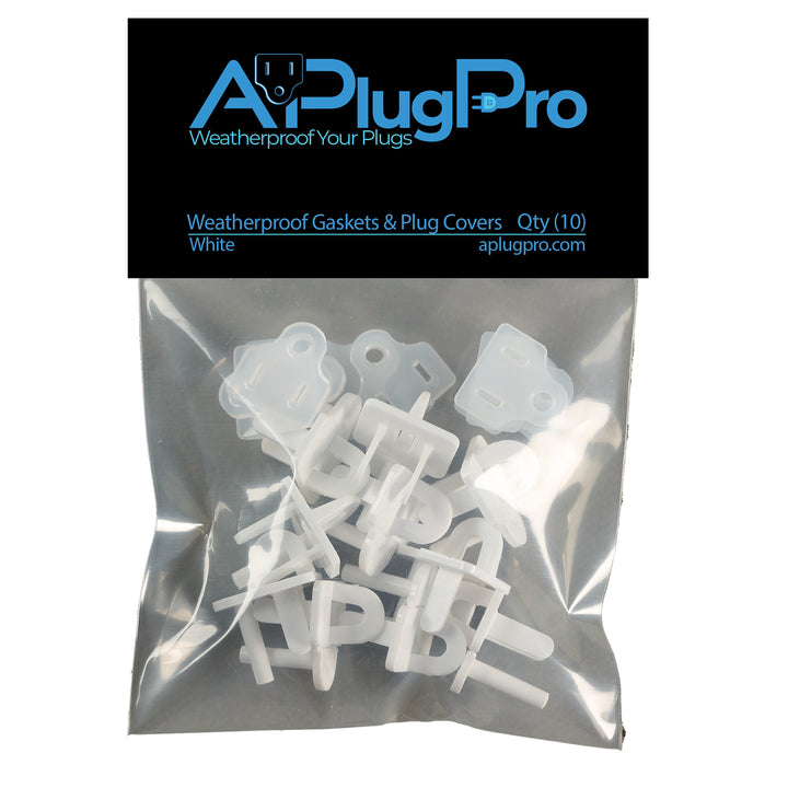 Weatherproof Gaskets & Plug Covers - 10 Pack