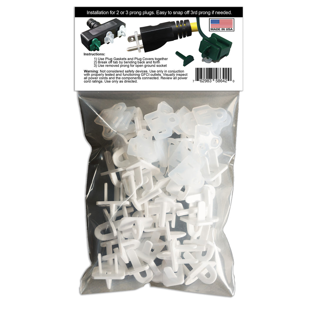 Weatherproof Gaskets & Plug Covers - 25 Pack