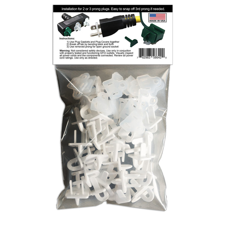 Weatherproof Gaskets & Plug Covers - 25 Pack