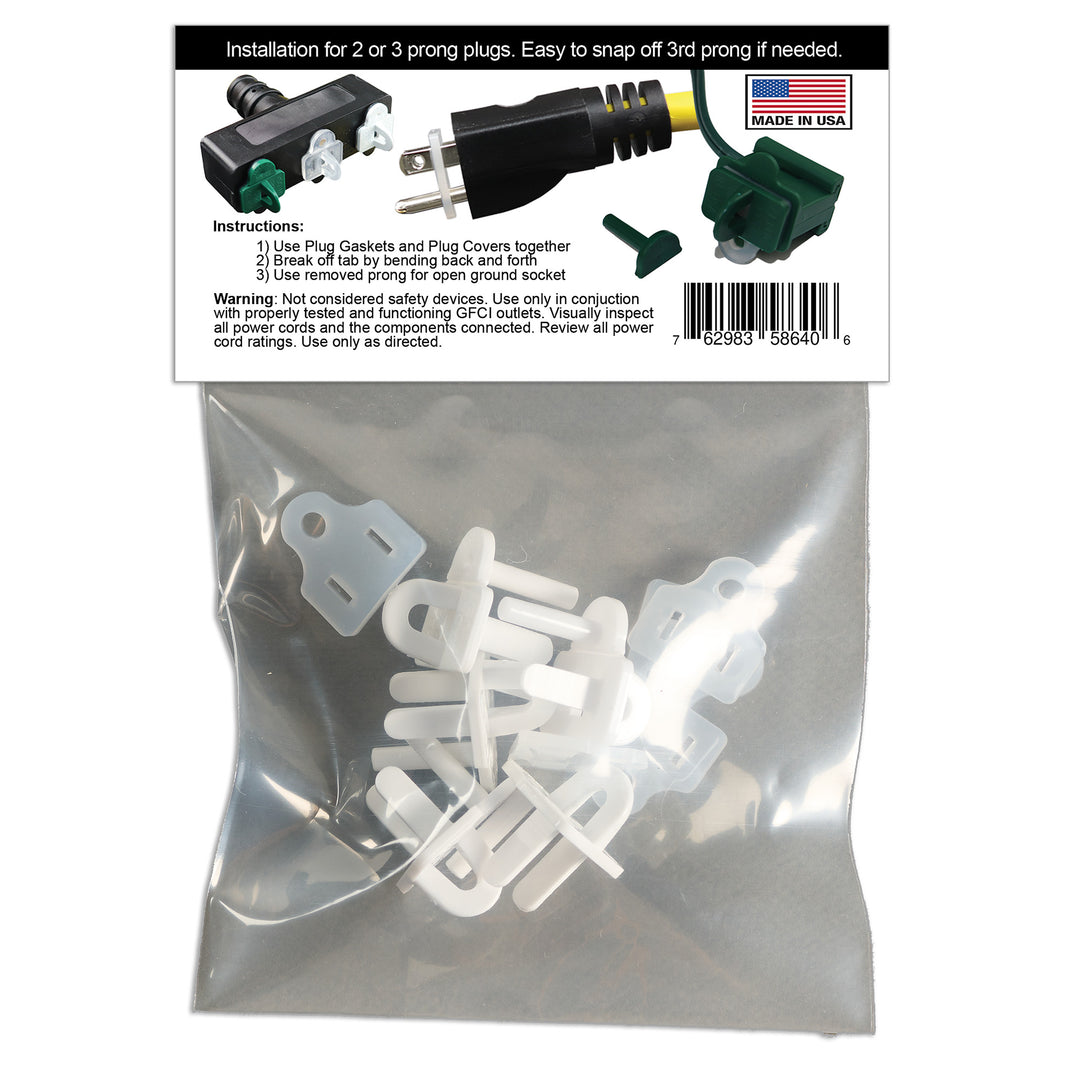 Weatherproof Gaskets & Plug Covers - 5 Pack