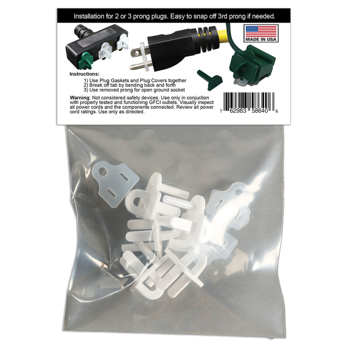 Weatherproof Gaskets & Plug Covers - 5 Pack