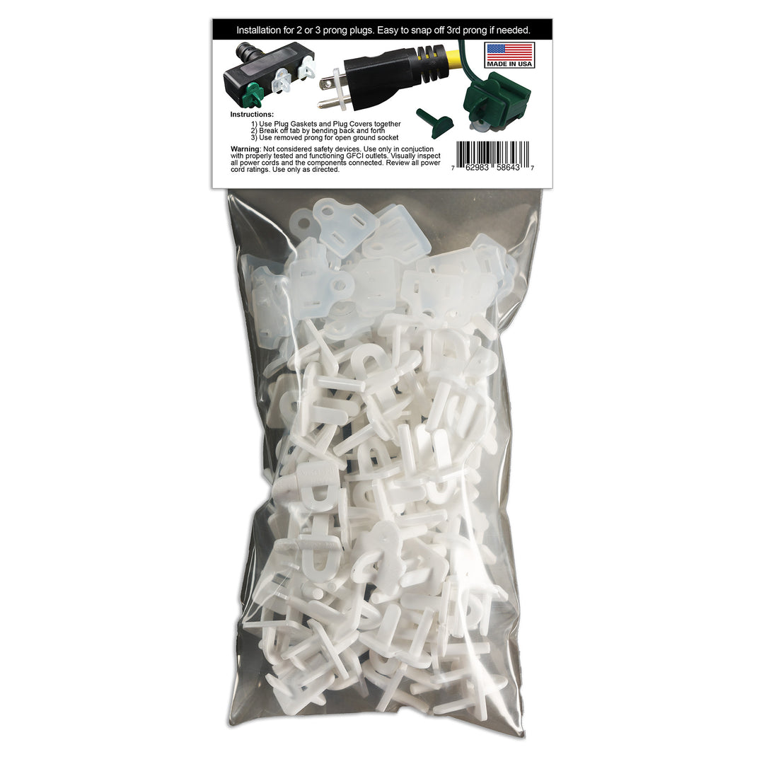 Weatherproof Gaskets & Plug Covers - 50 Pack