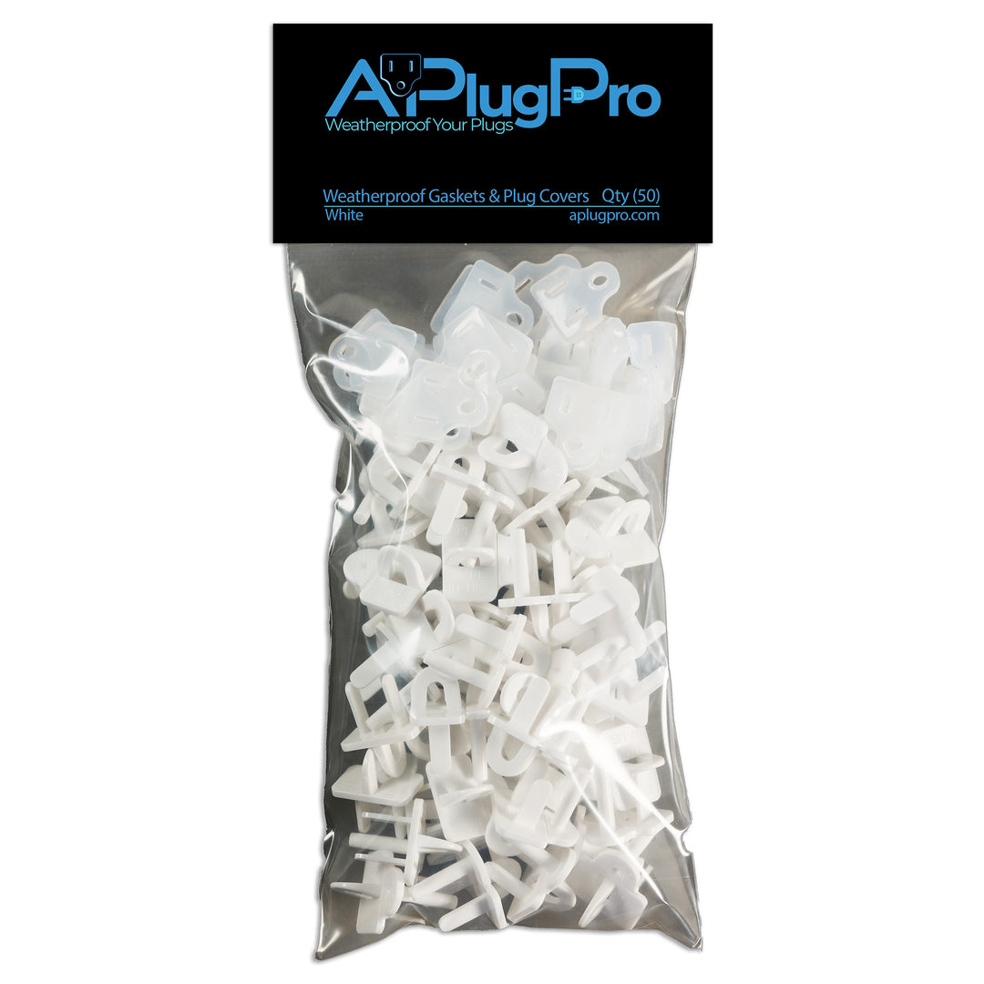Weatherproof Gaskets & Plug Covers - 50 Pack